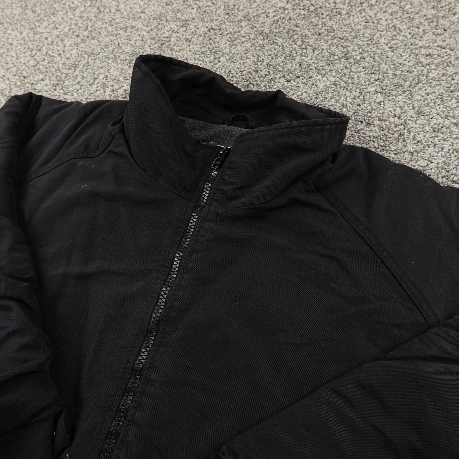 Vtg Carhartt Jacket Mens 2xl Black Softshell Bomber Full Zip Insulated Work Coat